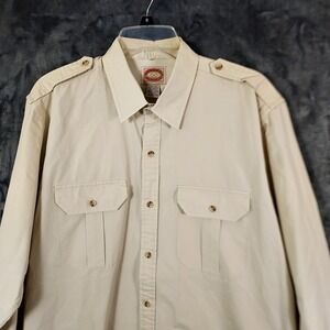 VTG Banana Republic Mill Valley Men's XL 80/90's Beige Safari Button Up Shirt